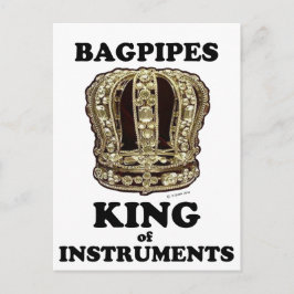 Bagpipe King of Instruments Postkarte