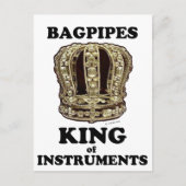 Bagpipe King of Instruments Postkarte (Vorderseite)