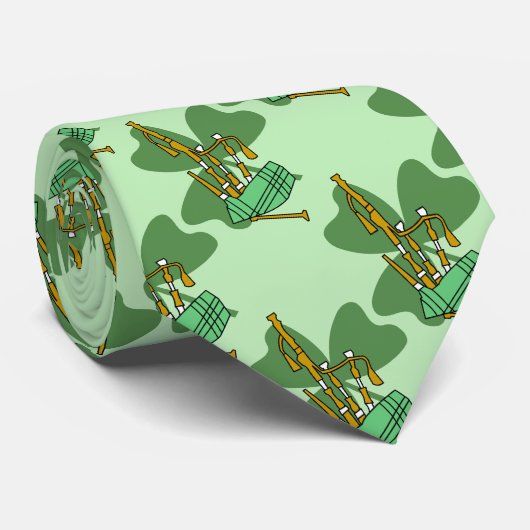 Bagpipe Kleeblatt Krawatte (Gerollt)