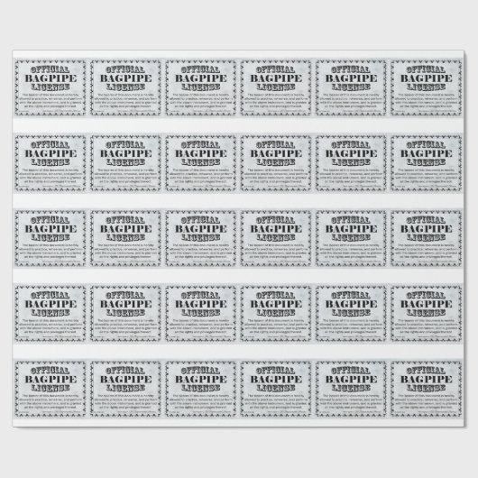 Bagpipe-Lizenz Geschenkpapier (Flach)