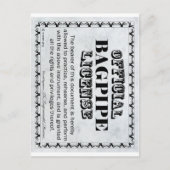 Bagpipe-Lizenz Postkarte (Vorderseite)