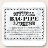 Bagpipe-Lizenz Untersetzer (Vorderseite)