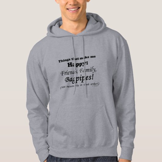 Bagpipe macht mich glücklich hoodie (Vorderseite)