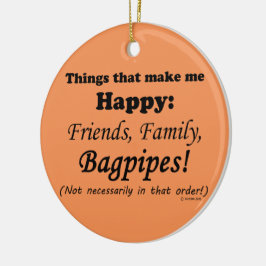 Bagpipe macht mich glücklich keramikornament
