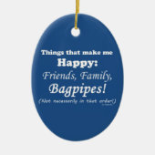 Bagpipe macht mich glücklich keramikornament (Vorne)