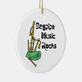 Bagpipe Music Rocks Keramik Ornament (Rechts)