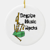 Bagpipe Music Rocks Keramik Ornament (Hinten)