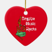 Bagpipe Music Rocks Keramik Ornament (Hinten)