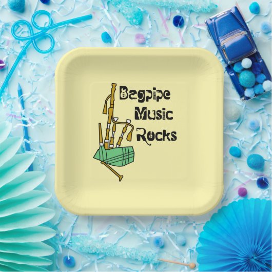 Bagpipe Music Rocks Pappteller (Party)