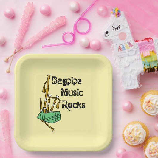 Bagpipe Music Rocks Pappteller (Party)