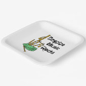 Bagpipe Music Rocks Pappteller (Gewinkelt)