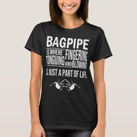 Bagpipe Music Scottish Music T-Shirt (Vorderseite)