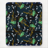 Bagpipe Musiknote Pattern Mousepad (Vorne)