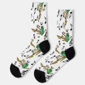 Bagpipe Musiknote Pattern Socken (Linkes Detail)