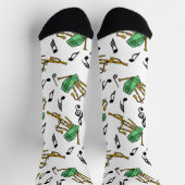 Bagpipe Musiknote Pattern Socken (Oben)