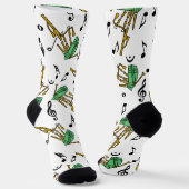 Bagpipe Musiknote Pattern Socken (Gewinkelt)