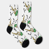 Bagpipe Musiknote Pattern Socken (Rechts)