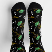 Bagpipe Musiknote Pattern Socken (Oben)