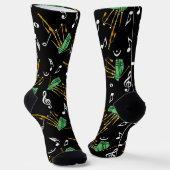 Bagpipe Musiknote Pattern Socken (Gewinkelt)