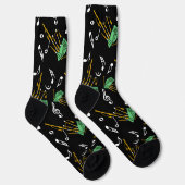 Bagpipe Musiknote Pattern Socken (Rechts)