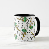 Bagpipe Musiknote Pattern Tasse (VorderseiteRechts)