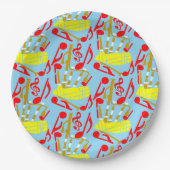 Bagpipe Musiknoten Pappteller (Vorderseite)