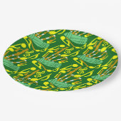 Bagpipe Musiknoten Pappteller (Schrägansicht)