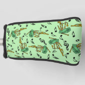 Bagpipe Musiknotens Pattern Golf Headcover (Vorderseite)