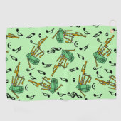 Bagpipe Musiknotens Pattern Golfhandtuch (Horizontal)