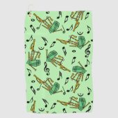 Bagpipe Musiknotens Pattern Golfhandtuch (Vorderseite)