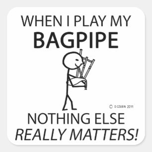 Bagpipe Nichts anderes zählt Quadratischer Aufkleber