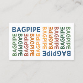 Bagpipe Niedlich Colorful Visitenkarte