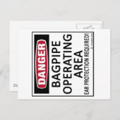 Bagpipe-Operationsfläche Postkarte (Vorne/Hinten)