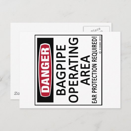 Bagpipe-Operationsfläche Postkarte (Vorne/Hinten)