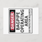 Bagpipe-Operationsfläche Postkarte (Vorderseite)