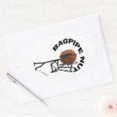 Bagpipe Ovaler Aufkleber (Umschlag)