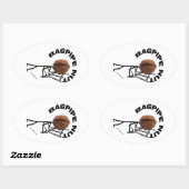 Bagpipe Ovaler Aufkleber (Blatt)