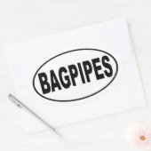 Bagpipe Ovaler Aufkleber (Umschlag)