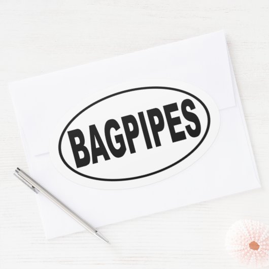 Bagpipe Ovaler Aufkleber (Umschlag)