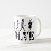 Bagpipe-Pfeifer-Dudelsackspieler-musikalische Kaffeetasse (VorderseiteRechts)