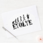 Bagpipe Pipers Bagpiper Evolution Ovaler Aufkleber (Umschlag)