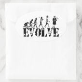 Bagpipe Pipers Bagpiper Evolution Ovaler Aufkleber (Tasche)