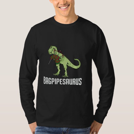 Bagpipe Player Gift Kids Dinosaur Lover Bagpipe T-Shirt (Vorderseite)