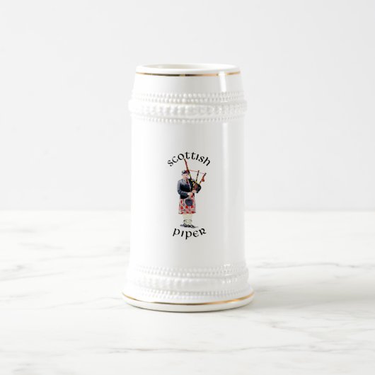 Bagpipe Player in Red Kilt Bierglas (Mittel)