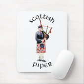 Bagpipe Player in Red Kilt Mousepad (Mit Mouse)