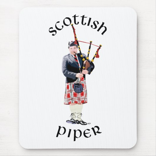 Bagpipe Player in Red Kilt Mousepad (Vorne)