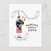 Bagpipe Player in Red Kilt Postkarte (Vorderseite)
