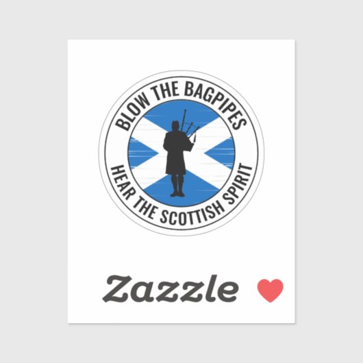 Bagpipe Player Musical Bagpiper Scottish Funny Aufkleber (Blatt)