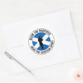 Bagpipe Player Musical Bagpiper Scottish Funny Runder Aufkleber (Umschlag)