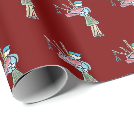 Bagpipe Playing Geschenkpapier (Rolleneckpunkt)